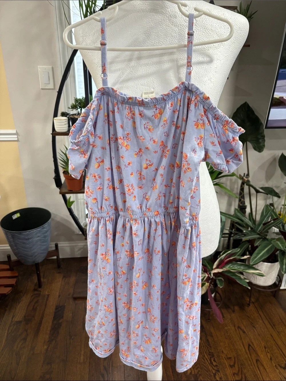 OshKosh B’Gosh floral off shoulder dress size 14